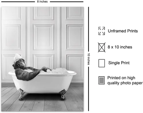 Vista 2 de Divertida decoración de baño para hombres, mujeres, accesorios de baño modernos y bonitos, fotos de baño, decoración de pared de baño, arte de pared