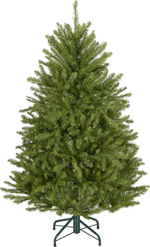 Vista 7 de National Tree Company - Mini árbol de Navidad artificial, verde, abeto Dunhill, incluye soporte, 4 pies