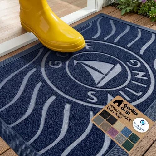 Vista 91 de Gorilla Grip - Tapete WeatherMax todo terreno 100% impermeable, caucho natural, resistente a manchas y decoloración, interior y exterior, fácil