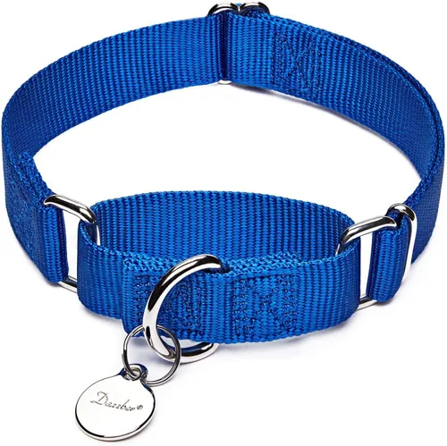 Vista 11 de Martingale collares para perros, ajustable, durable, color sólido, de nylon, Collar para perro grande, mediano y pequeño, por Dazzber, Rosado