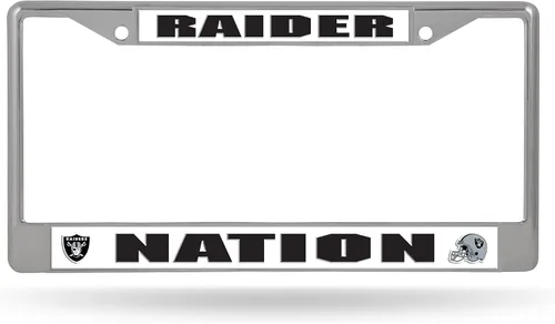 Vista 8 de Rico Industries NFL Football Premium 12" x 6" Chrome Frame with Plastic Inserts - Car/Truck/SUV Automobile Accessory