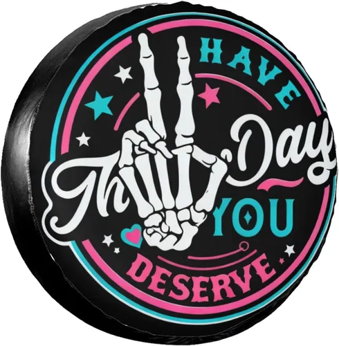 Vista 28 de Cool Cat and UFO Spare Tire Cover Wheel Protectors Dust-Proof Wheel Tire Cover Fit Trailer, Rv, Sand Many Vehicle 14inch