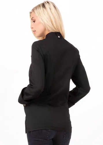Vista 3 de Chef Works Marrakesh V-Series - Abrigo de chef para mujer