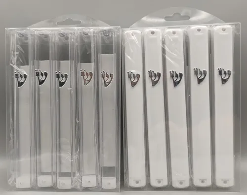 Vista 5 de SUPER STAM MEZUZAH CASE Holder (shidell) - Rectángulo de plástico con forma rectangular plateada impermeable caucho corcho lote de 5