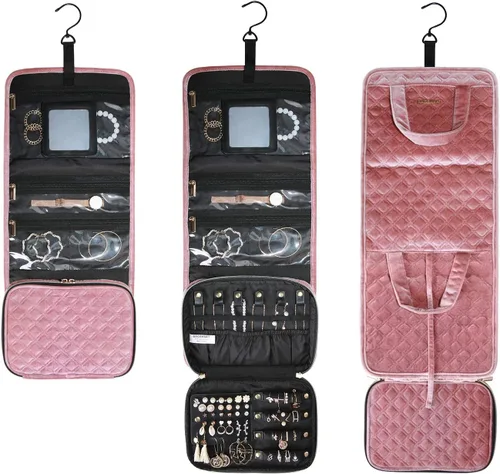 Vista 5 de BAGSMART - Organizador de terciopelo para joyas anillos collares pulseras aretes
