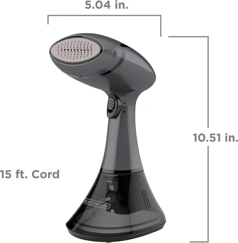 Vista 8 de BLACK+DECKER Vaporizador de mano avanzado HGS350, calentamiento de 45 segundos, 70% más de vapor, elimina arrugas de telas, ropa y tapicería