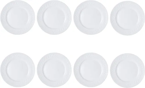 Vista 8 de Pfaltzgraff Sylvia - Juego de vajilla de 32 piezas en color blanco, servicio para 8, platos, cuencos y tazas de gres resistente, aptos