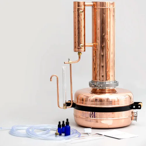 Vista 12 de Kit de destilador de aceites esenciales para la fabricación y extracción de aceite de destilación al vapor, equipo de destilación para el hogar