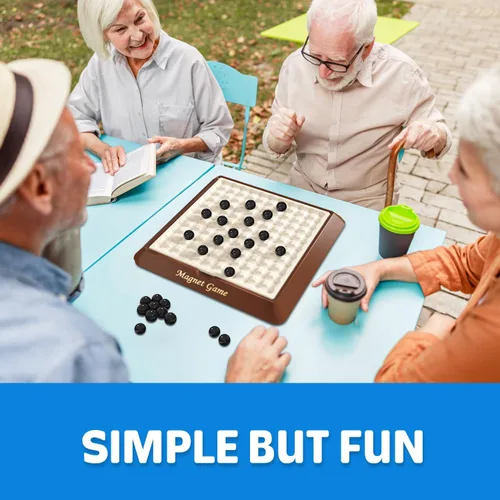 Vista 2 de Juego Magnético, Juegos de Mesa para Adultos y Niños con Tablero de Almacenamiento, Juegos Familiares para Niños y Adultos, Juego Magnético