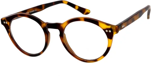 Vista 2 de zeroUV Retro Keyhole Nose Bridge Clear Lens P3 Round Glasses 46mm