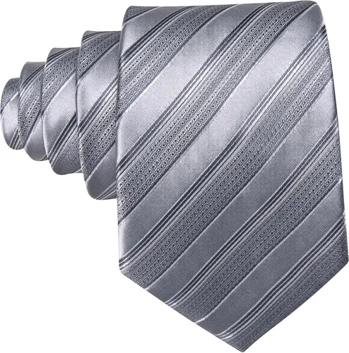 Vista 107 de Barry.Wang Juego de corbatas para hombre, corbata de seda a rayas, tejido a cuadros, gemelos formales, negocios, boda
