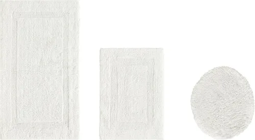 Vista 150 de Better Trends - Juego de 2 alfombras de baño 100% algodón, extra suaves, con borlas, de 17" x 24", alfombra de baño superabsorbente y reversible