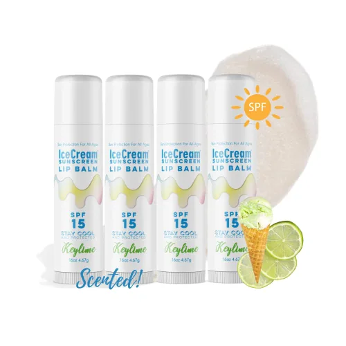 Vista 13 de IceCream Bálsamos labiales con protector solar, protector solar para labios, protector solar resistente al agua para labios, cuidado de labios