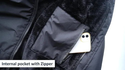 Vista 4 de Acme Projects Chaqueta de esquí impermeable y transpirable para hombre, con forro polar, abrigo cálido de invierno con capucha desmontable 236.220