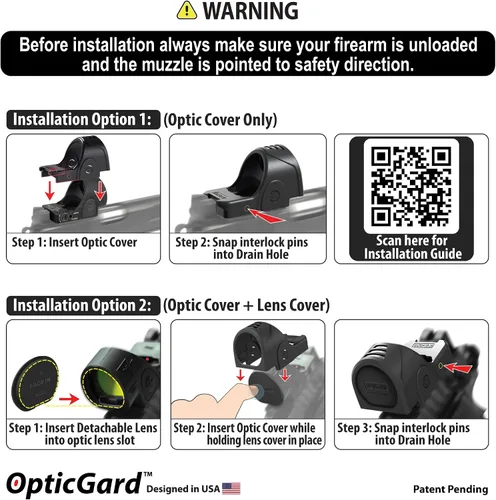 Vista 2 de OpticGard Cubierta de alcance compatible con Trijicon SRO, protege tu óptica mientras estás en acción de caídas de carcasa perdida, diseño a prueba