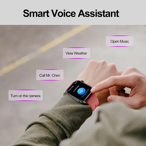 Vista 7 de Reloj inteligente para hombres y mujeres, pantalla AMOLED a color de 2.04 pulgadas, frecuencia cardíaca 24/7, oxígeno en sangre, presión arterial