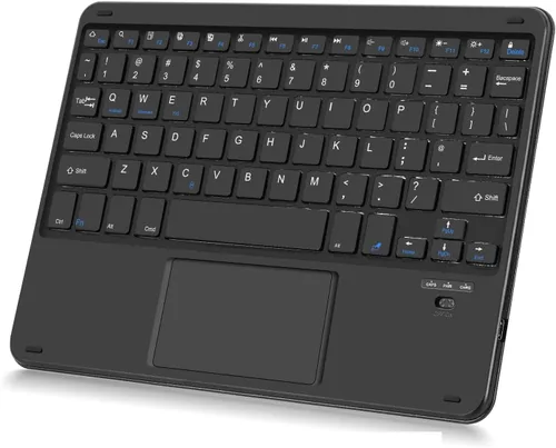 Vista 13 de Combo de teclado y mouse inalámbricos, teclado y mouse Bluetooth recargables con retroiluminación de 7 colores y receptor USB inalámbrico de 2.4