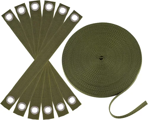 Vista 8 de Kits profesionales de estacas para árboles para 2 árboles, 6 correas de árbol de 15.7 pulgadas + cuerda fuerte de 65.6 pies para fijar plantas