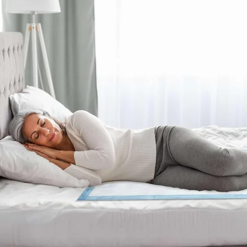 Vista 6 de Almohadillas desechables para incontinencia para adultos, almohadillas desechables de 23 x 36 pulgadas, 50 almohadillas para orina por paquete