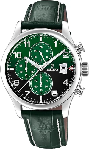 Vista 3 de Festina Analogue Model Cab.Crono Ace.Cor.ESF.Verd. Brand F203758, Green, Strip
