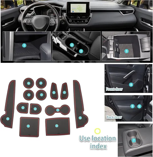 Vista 2 de SHAOHAO para 2025 2026 Toyota Corolla Cross Tapetes para Consola Central para 2022-2024 2025 2026 Toyota Corolla Cross Accesorios