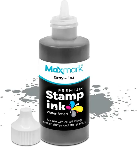 Vista 43 de MaxMark Premium - Tinta de recarga con punta de control en botella para sellos autoentintados, color negro - 1 onza