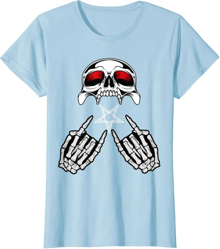 Vista 18 de Camisas de metal pesado con diseño de abanico de metal Negro