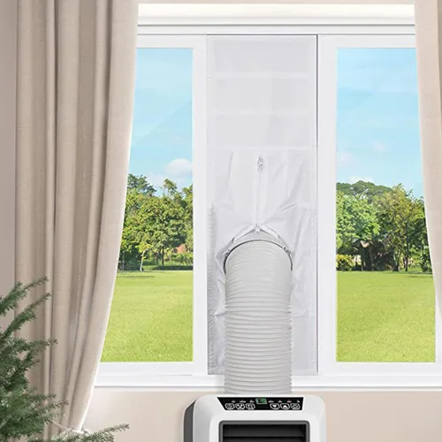 Vista 4 de Portable AC Hose Seal Panel for Hung and Sliding Window Setups