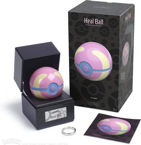 Vista 15 de The Wand Company Original Poké Ball - Réplica auténtica de la Pokébola, realista, electrónica, fundida a presión, con estuche para exhibición, luz