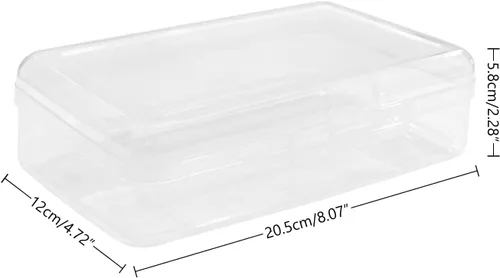 Vista 3 de Ykimok Caja de lápices transparente de gran capacidad, estuche para lápices, cajas de lápices de plástico, diseño apilable, cajas de suministros