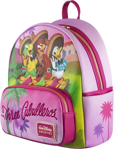 Vista 2 de Loungefly Walt Disney Archives mochila de 3 caballeros exclusiva de Tienda