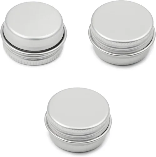 Vista 25 de Othmro Latas redondas de metal de 8.3 onzas, latas de aluminio, contenedores recargables de 8.5 fl oz, botellas de lata con tapa de tornillo