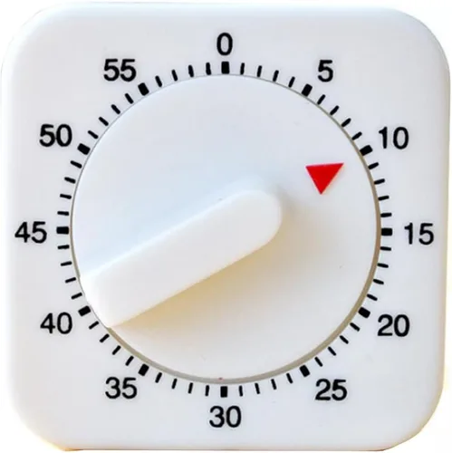 Vista 7 de Temporizador de cocina mecánico cuadrado de 60 minutos, alarma fuerte, sin baterías, ideal para cocinar, hornear y gestionar la cocina, color negro
