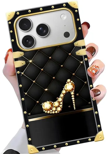 Vista 28 de Funda compatible con iPhone X/Xs, TPU suave de lujo y parte trasera de policarbonato duro para niñas y mujeres, funda protectora a prueba de golpes