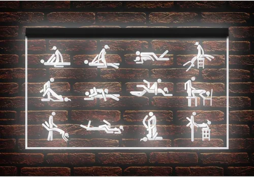 Vista 7 de 180029 Sex Funny Posture - Letrero de neón con luz nocturna LED para adultos, tienda de tienda, bar, pub, hombre, cueva