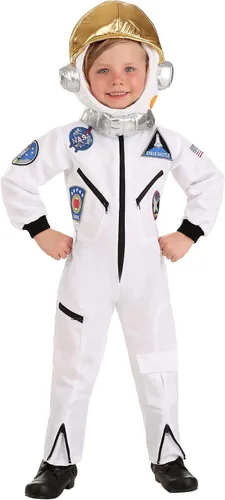 Vista 2 de Mono de astronauta blanco para niños pequeños