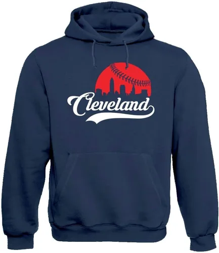 Vista 11 de Xtreme Apparrel Cityscape Skyline - Sudadera con capucha para hombre para fanáticos del béisbol