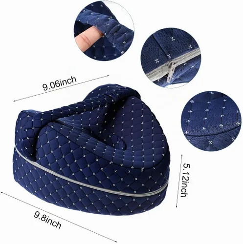 Vista 2 de Almohada de rodilla para dormir de lado, almohada de alineación de cadera, almohadas de espuma viscoelástica para piernas para dormir con correa