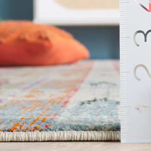 Vista 4 de SAFAVIEH Colección Monaco - Alfombra de área de 8 x 11 pies, Multicolor, diseño tribal bohemio chic envejecido, no desprende pelusa y de fácil