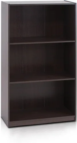 Vista 23 de Furinno Estantería básica para libros, moderna de 3 niveles, estantería con estantes abiertos, 9.3 x 21.8 x 39.5 pulgadas, para sala de estar Roble