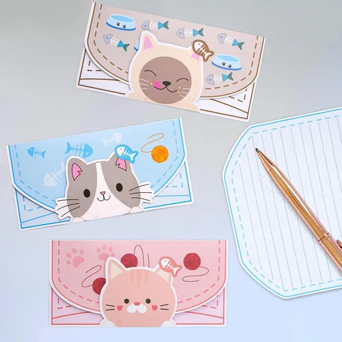 Vista 7 de Árbol Ceiba - 24 piezas de papelería para cartas con sobres, tarjetas de felicitación para niños, para aulas, fiestas de cumpleaños