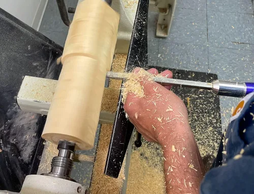 Vista 6 de Simple Woodturning Tools Juego de 5 herramientas de torneado de madera de carburo más mango intercambiable (mango azul zafiro), fabricado en Estados