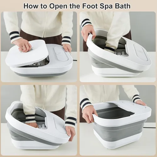 Vista 7 de Bañera plegable para pies con calor y control remoto