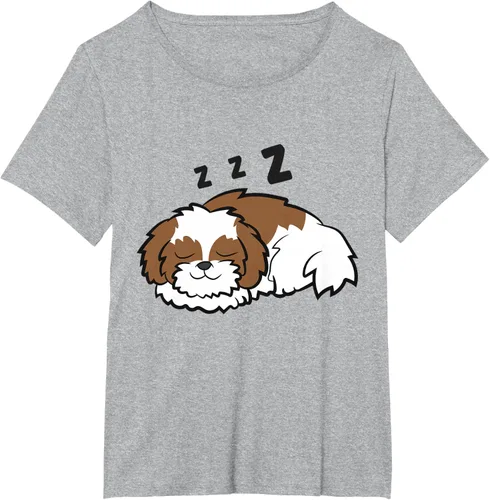 Vista 16 de Camiseta Tired Shih Tzu Dog Cute Sleeping Shih Tzu, Blanco
