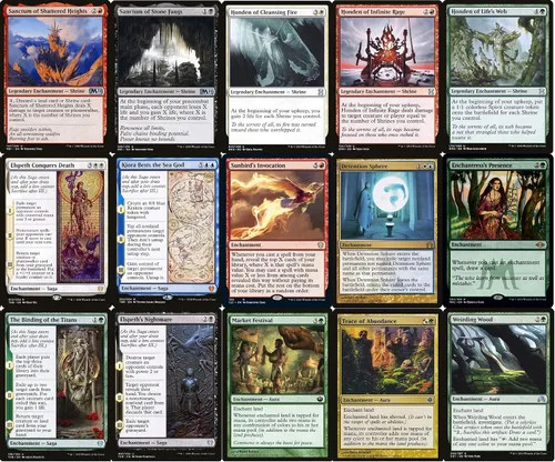 Vista 3 de Commander Enchantment Shrine Tribal Deck - Jodah - 5 colores - EDH - 100 cartas - Magic The Gathering Deck - Muy fuerte