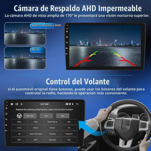 Vista 6 de [4 núcleos+64G] Android 13 Car Stereo para Jeep Grand Cherokee WK 2008-2013 9 Inch Touch Screen Car Radio with Wireless Carplay&Android Auto