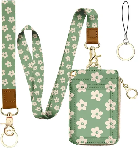 Vista 17 de bolimoss Soporte para credencial de sol y luna y cartera con cordón, cordones removibles para maestras, cartera para mujeres con correa para la Sol