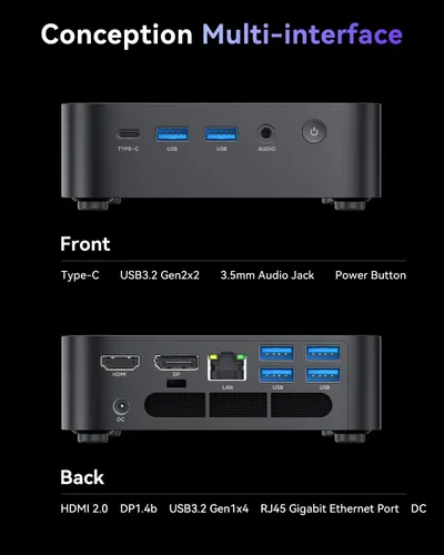 Vista 7 de ACEMAGIC Mini PC K1, procesador AMD Ryzen 4300U de 28 W, 16 GB DDR4 RAM 512 GB SSD (Beat 3300U/N150/N97) Mini computadoras 11 Pro, HDMI+DP1.4 Dual