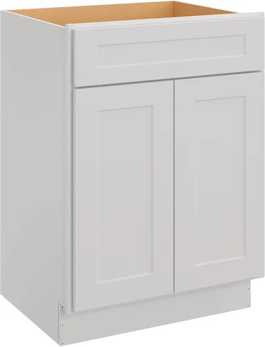Vista 17 de LOVMOR Vanidad de baño de 24 pulgadas, gabinete base de cocina, unidad de almacenamiento de fregadero individual, armario de almacenamiento