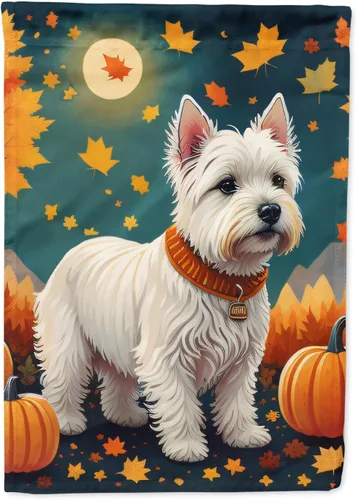 Vista 80 de Caroline's Treasures DAC1001GF Affenpinscher - Bandera decorativa para jardín de otoño, decoración para patio exterior, patio, parterres